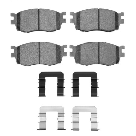 Dynamic Friction Co 5000 Advanced Brake Pads - Ceramic and Hardware Kit, Long Pad Wear, Front 1551-1156-01